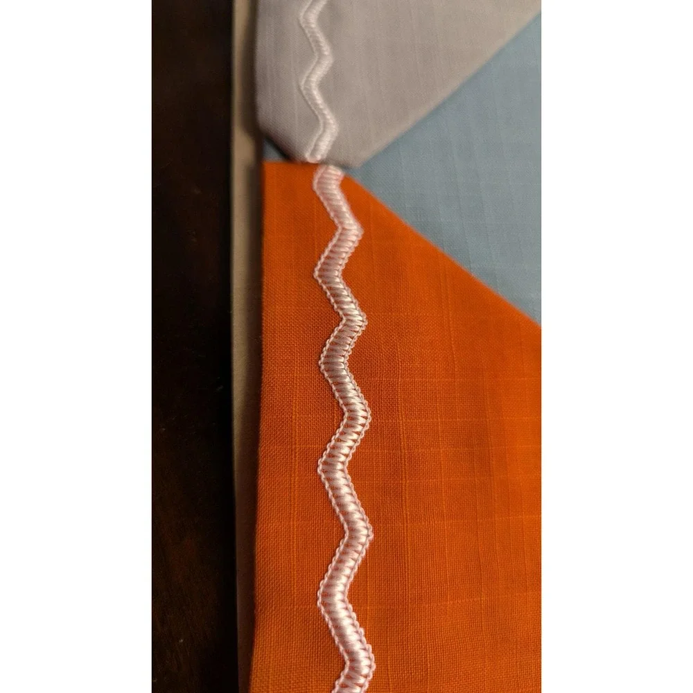 Vintage Progress Creation Mid Century Linen Table Set Napkins Runner Ric Rac